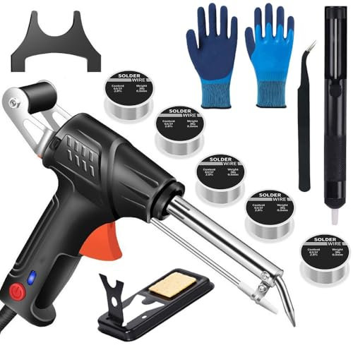 Saldatrice Elettrica 3 In 1, Strumenti di Saldatura Laser Industriale Riscaldati Internamente, Pistola Per Saldatura Versatile(Black)