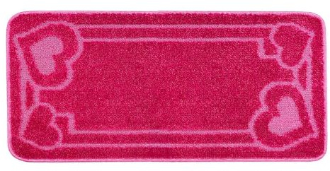 PARAMAISON Tappeto Bagno Antiscivolo 50x80 cm, Tappetino Cuori Morbido Assorbente Scendibagno Asciugapassi | Fucsia