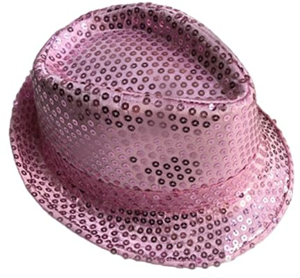 GWAWG Glitterhatt, glitter jazzkepsar, Hip-hop disco paljetter, fantasyklänning, för Mardi Gras, retro 70-tema bröllopsnatt, retro dans