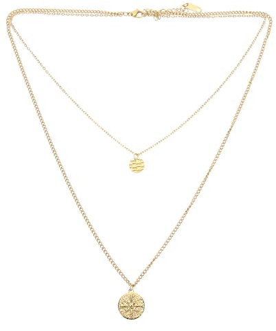 FOMIYES Mehrreihige Damen Halskette mit Stern Anhänger Doppellagige Schlüsselbein Kette Hautfreundlicher Modeschmuck für Alltag und Festliche Anlässe