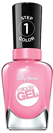 Sally Hansen Miracle Gel Nagellack ohne künstliches UV-Licht Pink Cadillaquer, Pink, mit intensiv glänzendem Gel-Finish, Nr. 170, (1 x 14,7 ml)