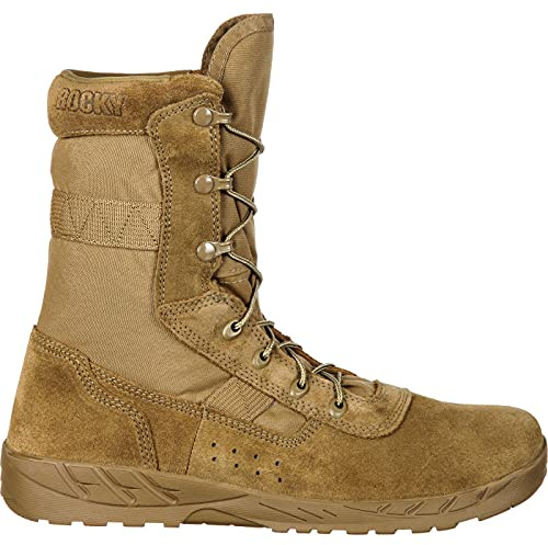 ROCKY C7 Lightweight Commercial Military Boot, Coyote Brown, Size 15(M)