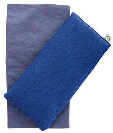 Peacegoods Eye Pillow Gift Set - Unscented Flax Eye Pillow w/Cover - Soft Cotton Flannel - 4 x 8.5 - Washable - Soothing Relaxing yoga massage meditation sleep headache relief - purple lilac amethyst