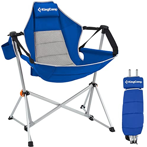 KingCamp Hammock Camping Chair Lightweight, Swinging Camping Chair Portable Folding Camp Chairs for Adults 400lbs Heavy Duty Oversized Rocker with Aluminum Alloy Frame for Outdoor Beach Patio Sport