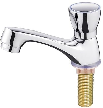 Bifordo Robinet de Lavabo Froid en Métal - Facile à Installer, Chromé, pour Salle de Bain et Club