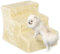 PawHut Three-Step Portable Dog Stairs with Washable Plush Cover