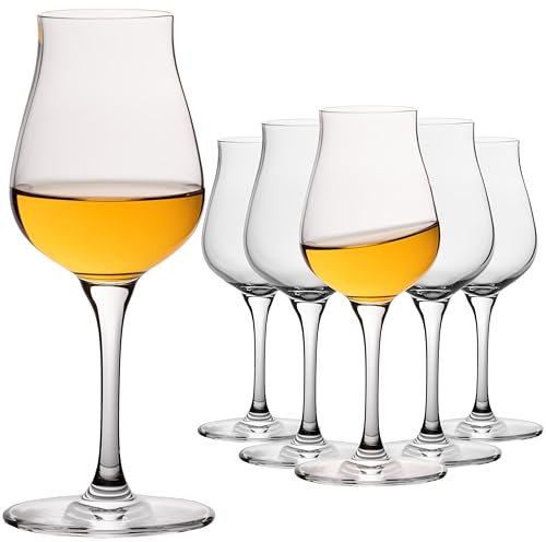 Imperial Nosing Lot de 6 verres à dégustation pour whisky et cognac en verre Crystalline Passe au lave-vaisselle 110 ml