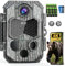 Wildkamera mit Handyübertragung App, 84MP 4K WLAN Wildkamera mit 8 AA-Batterien, 130 ° Weitwinkel Wildtierkamera mit Bewegungsmelder Nachtsicht, 32GB Speicherkarte, IP66 Wasserdicht