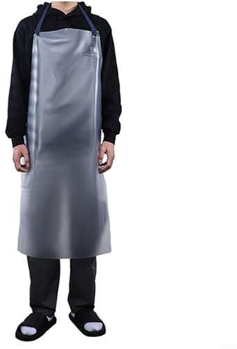 Delantal impermeable de PVC para tareas domésticas, cocina y horneado, diseño extralargo para máxima cobertura y protección (100 x 65 cm)