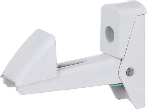 ANDROMEDAGIE® | Alberts 307769 | 10 Pezzi Ferma Persiane e Porte | Chiusura Automatica | Alluminio Verniciato Bianco | Distanza Fermo-Piastra 15-50 mm