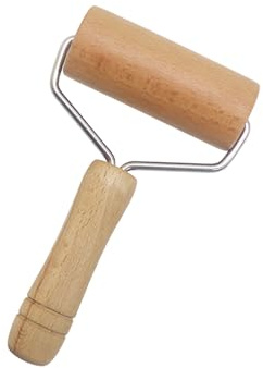POMELUNE Small Rolling Pin, Wooden Dough Roller, Non Stick Pizza Roller, Kitchen Baking and Cooking Set, 3.74 Inches