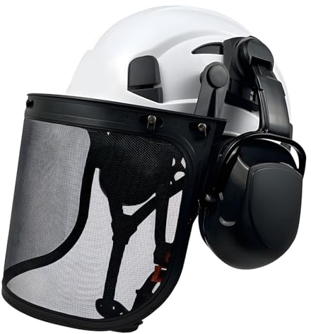 Casco De Seguridad para Motosierra Ventilada Que Resalta La Supresión Ruido Protectores Los Oídos Placa contra Salpicaduras Modificable Empleados La Industria Maderera Protección con a