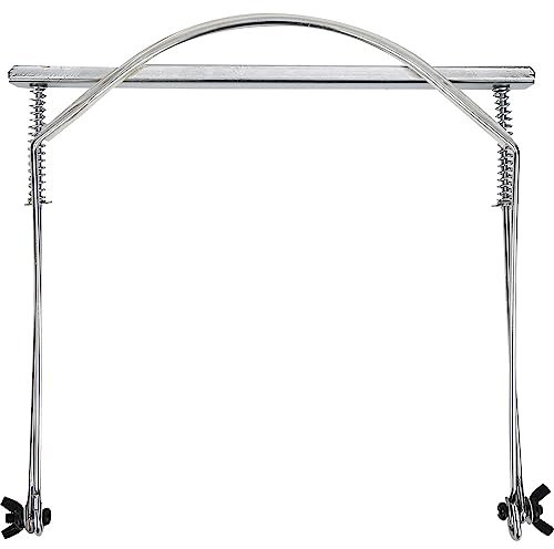 Porte - Harmonica 24 Trous, Support Réglable pour Cou, Accessoires Instrument à Vent, Alliage Métallique Robuste - Léger, Stable et Confortable pour Joueurs Professionnels (24 trous argent)