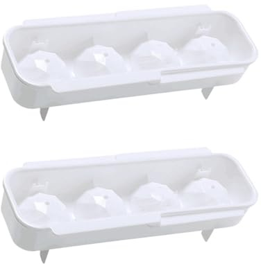 Stampo for vassoio for cubetti di ghiaccio a forma palla da 2 pezzi, riutilizzabile in plastica, sicuro for il congelatore