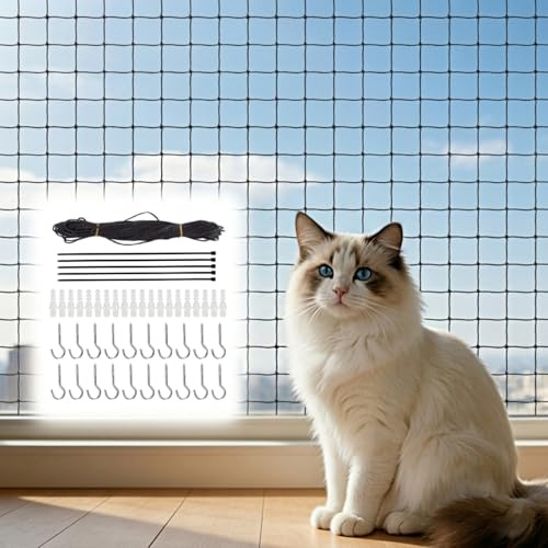 Corodo 6x3m Red para Gatos Terraza, Seguridad Reforzada, Ideal para Balcón