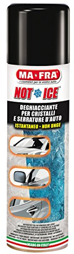 Ma-Fra Not Ice, Deghiacciante Spray per Cristalli e Serrature Auto, Dissolve Istantaneamente Il Ghiaccio dal Parabrezza e Non Lascia Aloni, Rallenta la Formazione di Ghiaccio, Non Unge, 300 ml