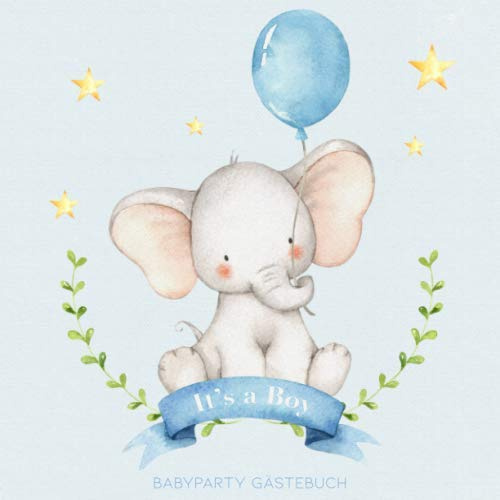 Babyparty Gästebuch: Babyshower Erinnerungsbuch für Jungen