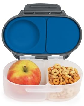 b.box Snackbox | Mini Bento Lunch Box with 2 Leakproof Compartments | Ideal for Toddlers, Kids Lunch & Snacks | Fits Whole Piece of Fruit | BPA Free