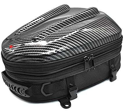 Flytise wasserdichte Motorradsitz-Hecktasche Multifunktionale erweiterbare Motorrad-Gepäcktasche Motorrad-Helmtasche Rucksack Handtasche