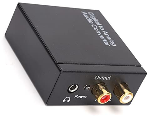 Shanrya Adaptador de, Reducción de Ruido Convertidor de Digital a Analógico Fácil de Usar para Conmutación de Profesional en el Hogar(Host + Cable USB + Cable óptico + Cable de Audio)