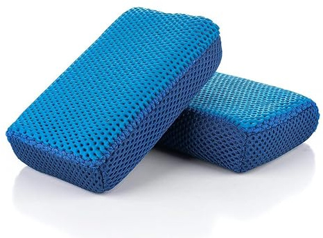 The Rag Company - Ultra Clay Scrubber - Snabb och effektiv borttagning av färgkontaminanter, lätt överspray och mer; dubbelsidig design för skrubbning och lerarbete; djuprengöringsglas (2-pack)