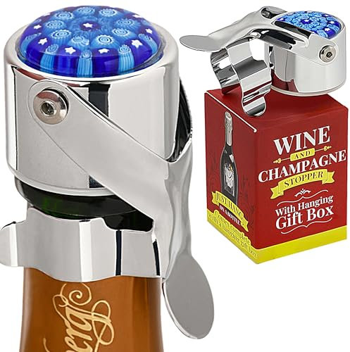 Läckagesäker vin- och champagnepropp – professionell kvalitet – en gåva som kommer att överraska och glädja – en prisvärd lyx som håller vin, champagne, Prosecco, Cava och glittrande vin färskt längre
