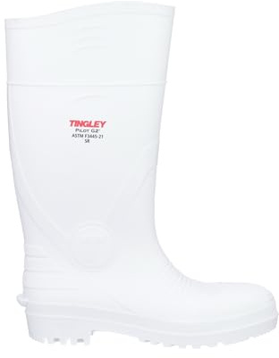 Tingley Pilot G2 31168 Plain Toe Knee Boot, Men's 15, White