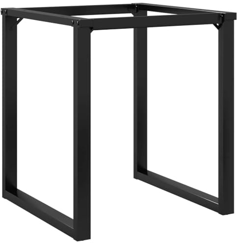vidaXL Patas de Mesa de Comedor Estructura O Acero 60x60x73 cm, Pata de Mesa Auxiliar, Pata de mesita Auxiliar, Pata de Mesa de Metal
