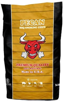 TORO - CHIPS PECAN pour fumeurs et barbecue, essence de noix américaine, idéal pour le boeuf, le poulet, le poisson et le fromage, les cuissons courtes, fumage décisif mais sucré, 3,14 litres