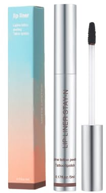 Peel Off Lip Liner Stain | Matita Labbra A Lunga Tenuta - Altamente Pigmentate, Liscio, per Contornare le Labbra, Vegan, Arricchito con Acido Ialuronico e Vitamina E (Viola scuro, 1PCS)