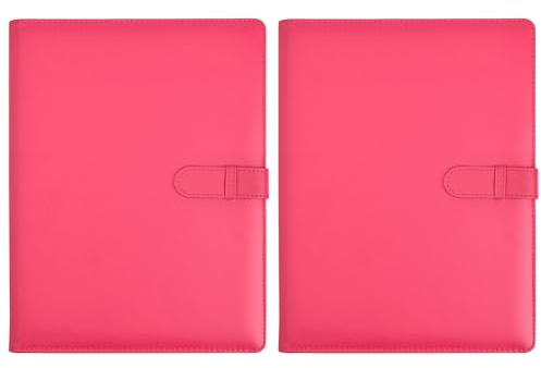 Arpan Certificate Folder A4 Display Book – Pack of 2 Professional Portfolio Holders with 36 Copysafe Pockets Each, Record of Achievement A4 Folder for Paperwork & Presentations – Soft-Touch Pink