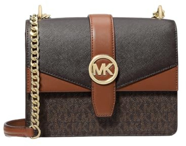 Michael Kors - Petit sac à bandoulière Jet Greenwich avec logo de bloc de couleur, marron