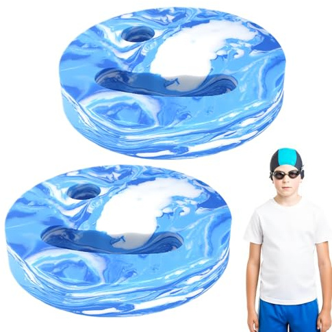 Coussin de Natation, disques d'entraînement de l'eau, Aide à la Natation avec Ouvertures de préhension, Jouet d'eau pour, Adolescents, Femmes, Accessoires de Bain pour Exercices dans la