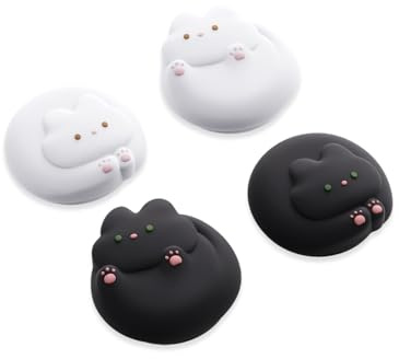 GeekShare Thumb Grips for Switch 2 (2025), Replacement Button Caps, Thumb Grip Caps, Joysticks Grip Stick Cover Compatible with Switch 2, Comfortable & Durable (4PCS) (Cat Dumpling)