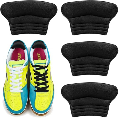 Mennyback 6PCS Heel Cushion Pads, Heel Grips for Ladies Shoes, High Heels, Running Shoes, Kids Heel Grips Ensure Safety in Various Activities, Black