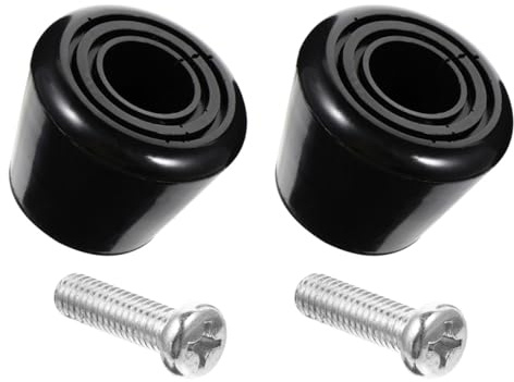 POPETPOP Juego de Zapatas de Freno para Patines en Línea, Cabezal de Freno Ajustable, Resistente al Desgaste, Color Negro, 2 Piezas Tornillos, Accesorio para Patinaje al Aire Libre,