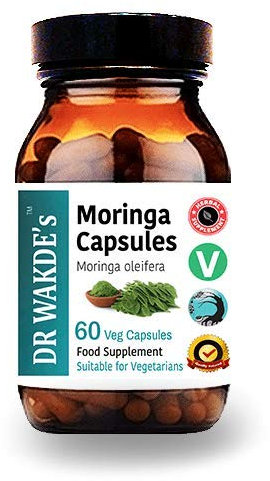 DR WAKDE'S Moringa Kapseln (Moringa oleifera, 60 Veg Caps, Ayurveda-Ergänzung, Vegan, Kräuter, Natürlich)