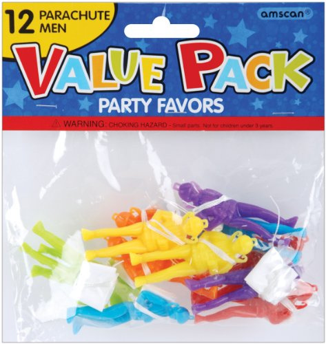 Amscan International Favour Parachute Men, Pack of 12