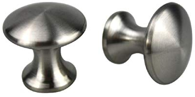 Technik Team Möbelknopf Schubladenknopf Schrankknopf massiv Edelstahl matt gebürstet Durchmesser 32 mm Möbelknauf Möbelbeschlag Türknopf