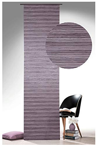 heimtexland ® Schiebevorhang Struktur Schiebegardine Fest Appretur inkl. Zubehör Flächenvorhang 60x245 cm Aubergine Lila Typ593