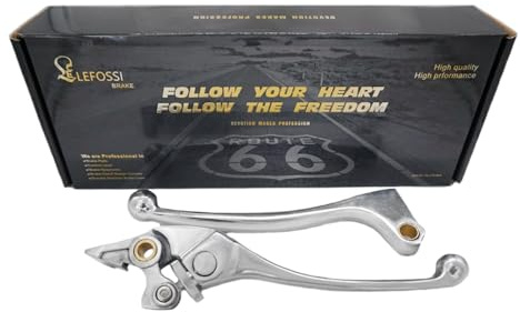 Leva del freno della frizione del motociclo robusta e durevole Compatibile con Honda CBR 600 F1/F2/F3/F4/F4i 87-07 CBR 900 RR 93-99 CB 900 919 Hornet 02-06 CB 600 Hornet 98-06 Polished Silver
