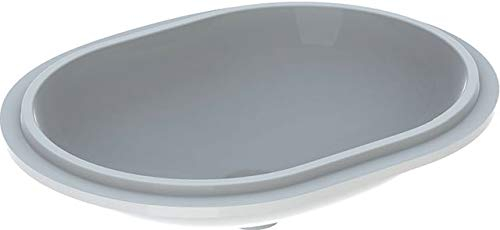 Geberit VariForm Lavabo sottopiano ellittico, 550x400mm, Senza Foro per Rubinetto, Senza troppopieno, colorazione: Bianco - 500.759.01.2
