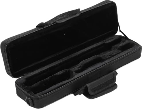 Custodie per Flauto in Tessuto Oxford Borsa da Trasporto Portatile Leggera e Impermeabile 16 Fori per Flauto Nero