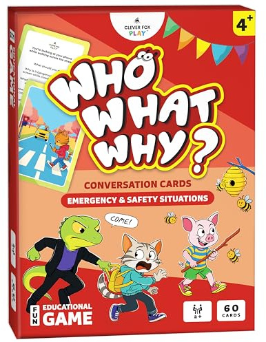 Who What Why Emergency & Safety Situations Pack for Kids – Conversation Cards for Safety Awareness, Problem-Solving & Critical Thinking – Speech Therapy, Social & Life Skills Learning Game, Ages 4+