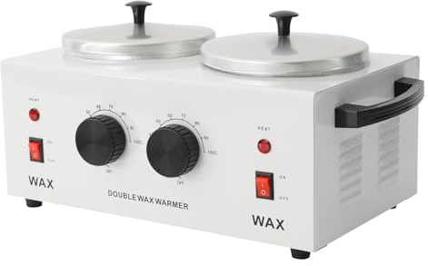 POTYYH Scaldacera a doppio vaso 800 ml – 200 W elettrico con controllo della temperatura indipendente 0-100 ℃ per la casa, saloni di bellezza, spa