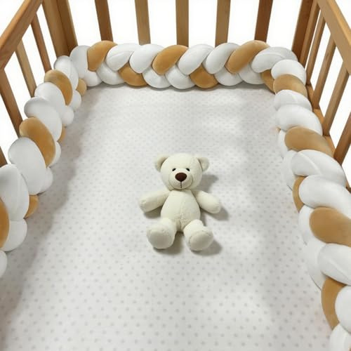 RZYW Thick Soft Breathable Cushion Side Protectors All Round Braided Protector for Room Bed Bed Guard Rail Surrounds Cushions Anti-Collision Head Knot,S2,300CM