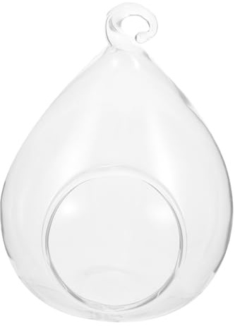 ibasenice Terrarium Suspendu en Verre Transparent De Globe pour Plantes Succulentes, Jardinière Suspendue De 13,5 Cm, Support Décoratif Moderne pour Plantes Aériennes Intérieur