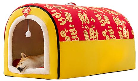 Yplkm Maison pour Chien D'Intérieur,Tente Nid Douce Et Chaude avec Coussin - Nid d'hiver Chaud pour Chat,pour Les Chats, Les Petits Animaux, Les Lapins, Les Chiots, Le Jeu Et Le