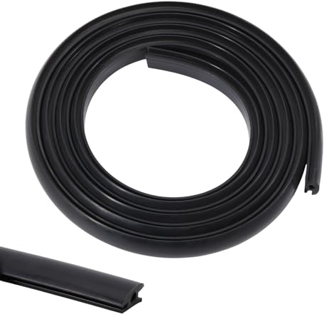 CONCHLERY Rubber L-Track Cover Strip L-Track Dust Protector 2M/6.56ft Press in Rubber Cover for RV Truck Gym Floor Anchorages