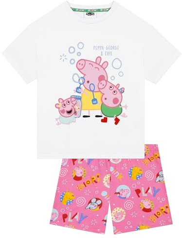 Peppa Pig Pyjamas For Girls, Peppa George And Evie Girls Pyjamas, Kids Pjs, Ages 18 Months To 8 Years